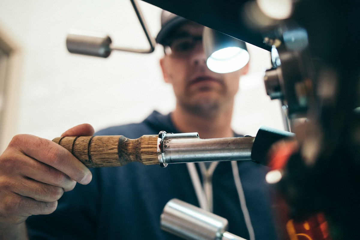 Plumber working on copper supply lines